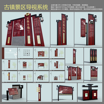 古镇景区导视系统 平面送效果图