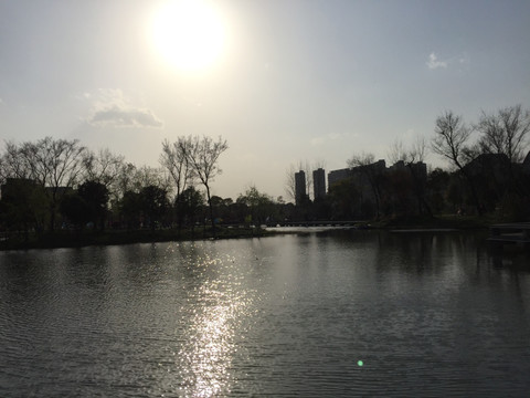 湘湖落日夕阳
