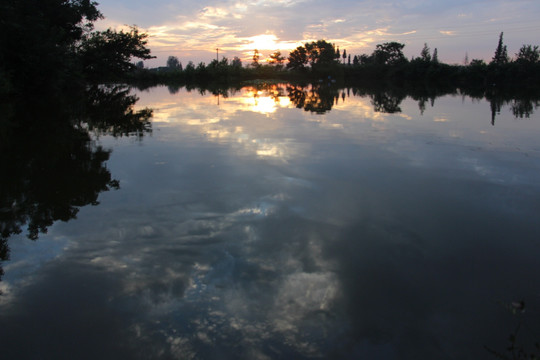 水乡夕阳别样美 （10）