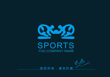 运动的人logo