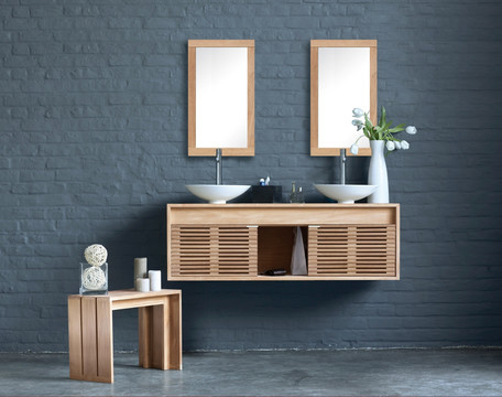 现代实木浴室柜