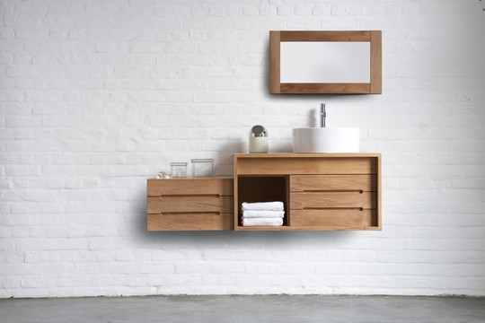 现代实木浴室柜