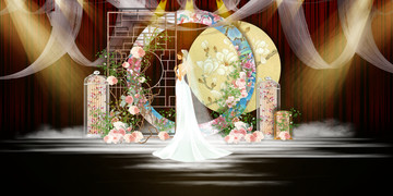 中国风新中式婚礼主题舞台
