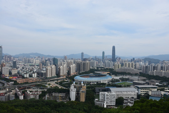 黄贝岭 体育馆 建筑风景 高楼