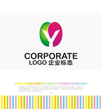 Y字母logo 创意设计