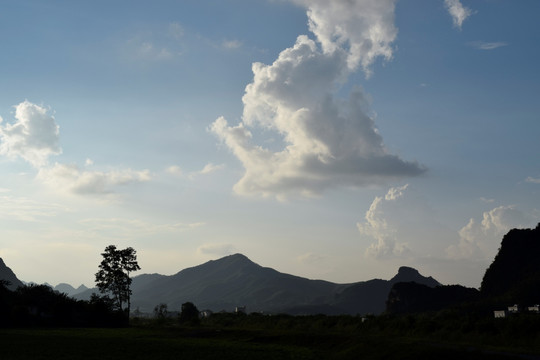 清远风景 晚霞