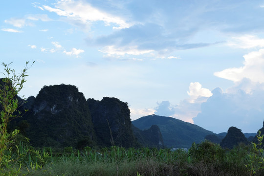 清远风景 晚霞