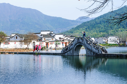 宏村前湖风景