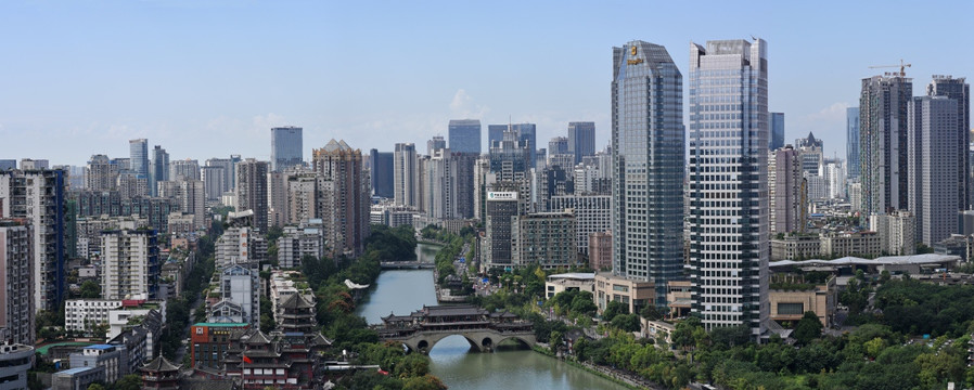 成都九眼桥 安顺廊桥全景