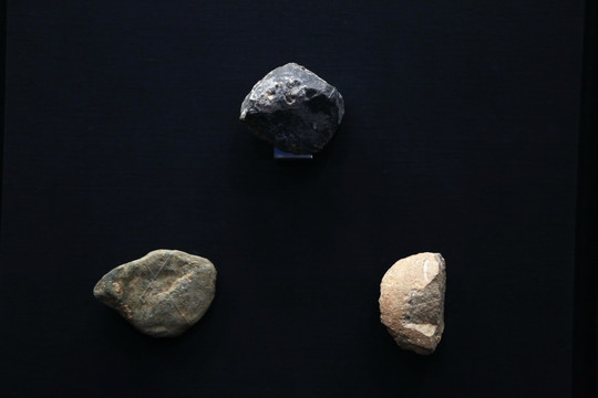 周口店遗址北京人使用的石锤石器