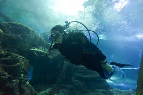 海底世界潜水员