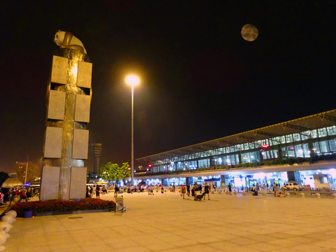 成都双流机场T1航站楼夜景