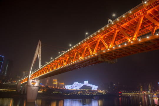 千厮门大桥夜景 高清大图