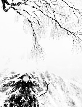 水墨雪景