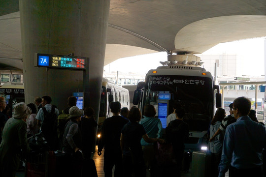 韩国仁川机场 机场巴士站