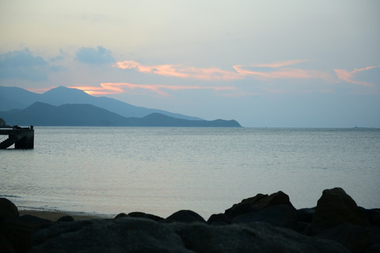 夕阳大海