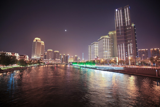 天津海河夜景