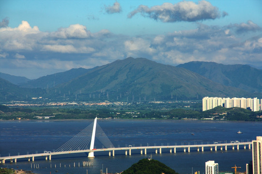 深圳湾滨海城市风光