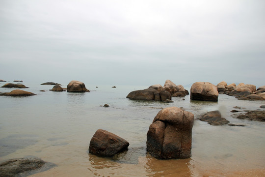 海边石头  礁石