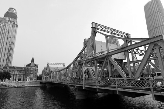 天津老照片 天津解放桥