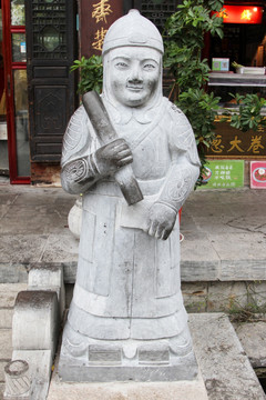 清朝士兵雕像