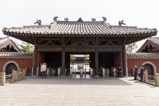 山西大同云冈石窟古建筑