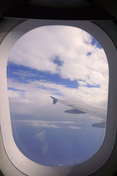 飞机舷窗 窗外风光 晴天