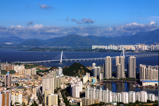 深圳湾滨海城市风光