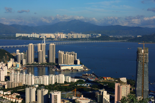 深圳湾滨海城市风光