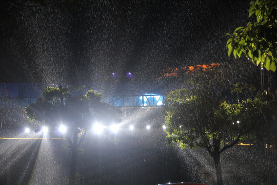 雨夜灯光