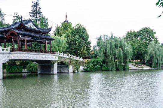 白鹭洲公园浣花桥