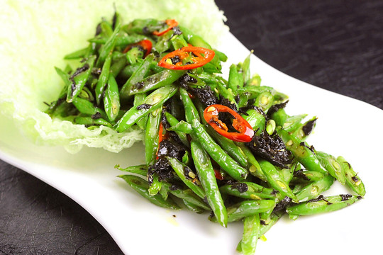 榄菜四季豆