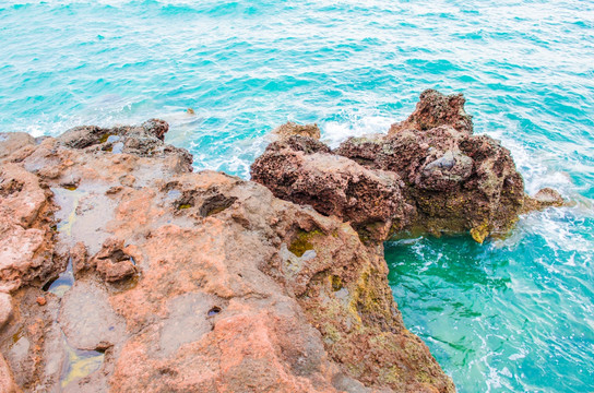 礁石 海水 海边 岩石 石头