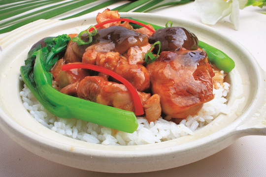 香菇滑鸡煲仔饭