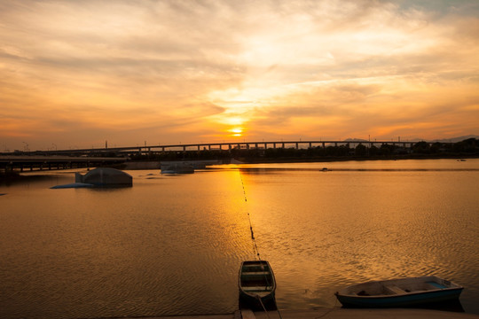 卢沟河 夕阳