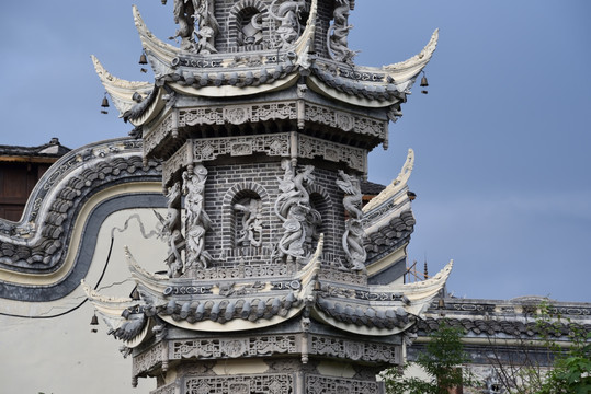仿古凉亭 台阶 亭子