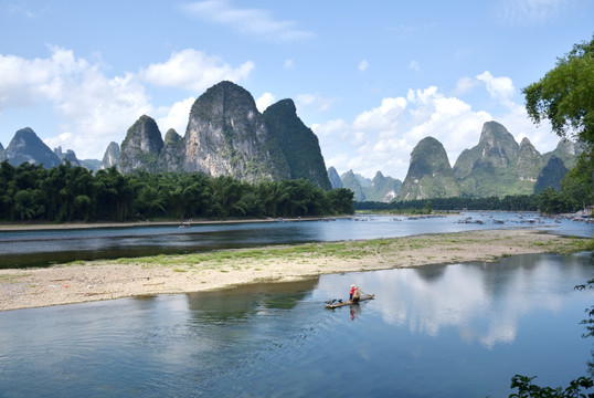 中国的漓江 桂林山岭 桂林风景