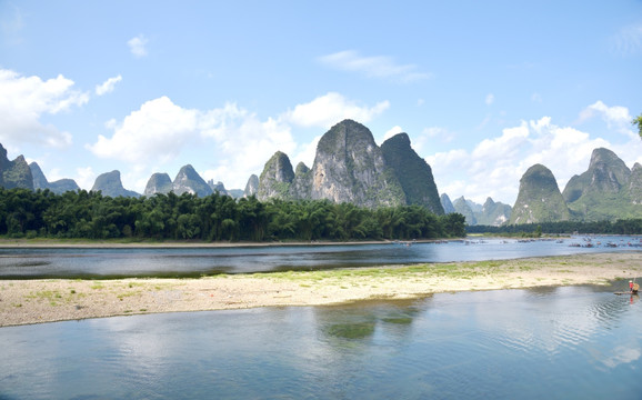 中国的漓江 桂林山岭 桂林风景