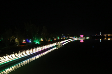 拉萨河边夜景