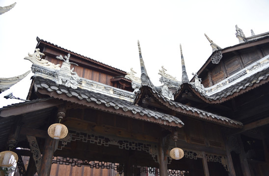 小木屋 老宅院 大宅院