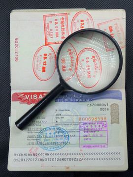 护照签证 韩国旅游签证