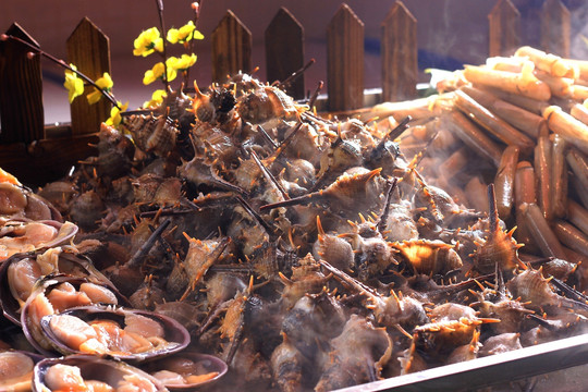 海鲜自助美食特写