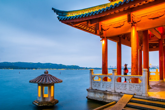 杭州西湖夜景