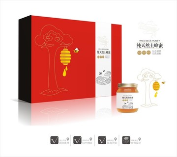 土蜂蜜 蜂蜜包装展开图