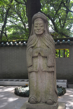 广州五仙古观文官石像