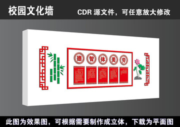 学校高清立体文化墙宣传展板