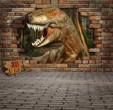 3D立体壁画恐龙