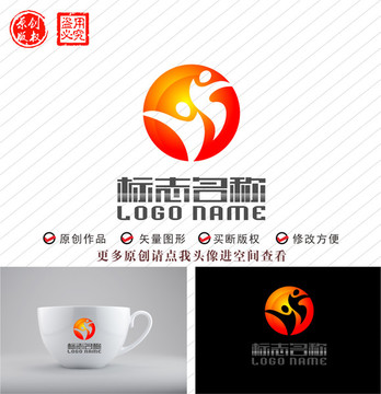 运动标志舞蹈logo