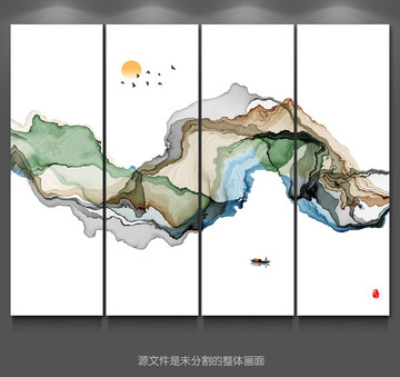 新中式抽象意境水墨装饰画