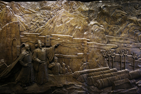 蓬莱阁古海战浮雕壁画